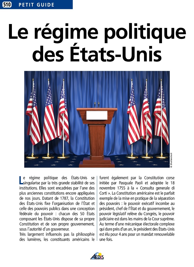 LE RÉGIME POLITIQUE DES ETATS-UNIS