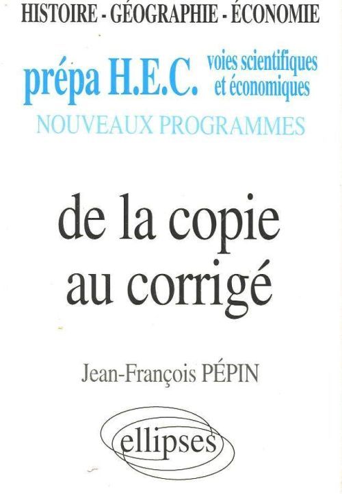 De la copie au corrigé (HEC)