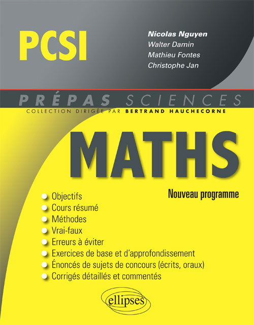 Mathématiques PCSI - conforme au nouveau programme 2013