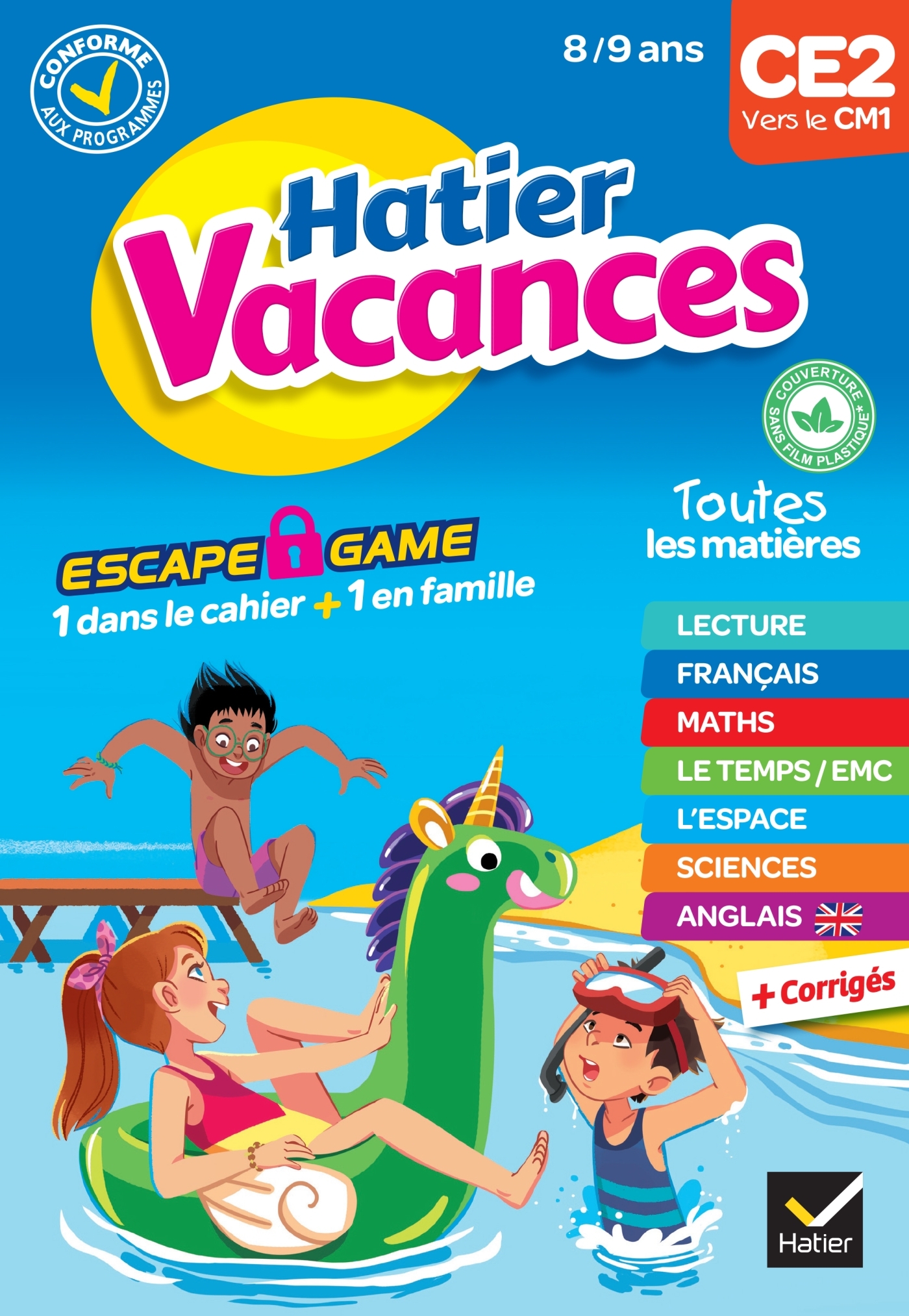 Cahier de vacances 2023 du CE2 vers le CM1 8/9 ans