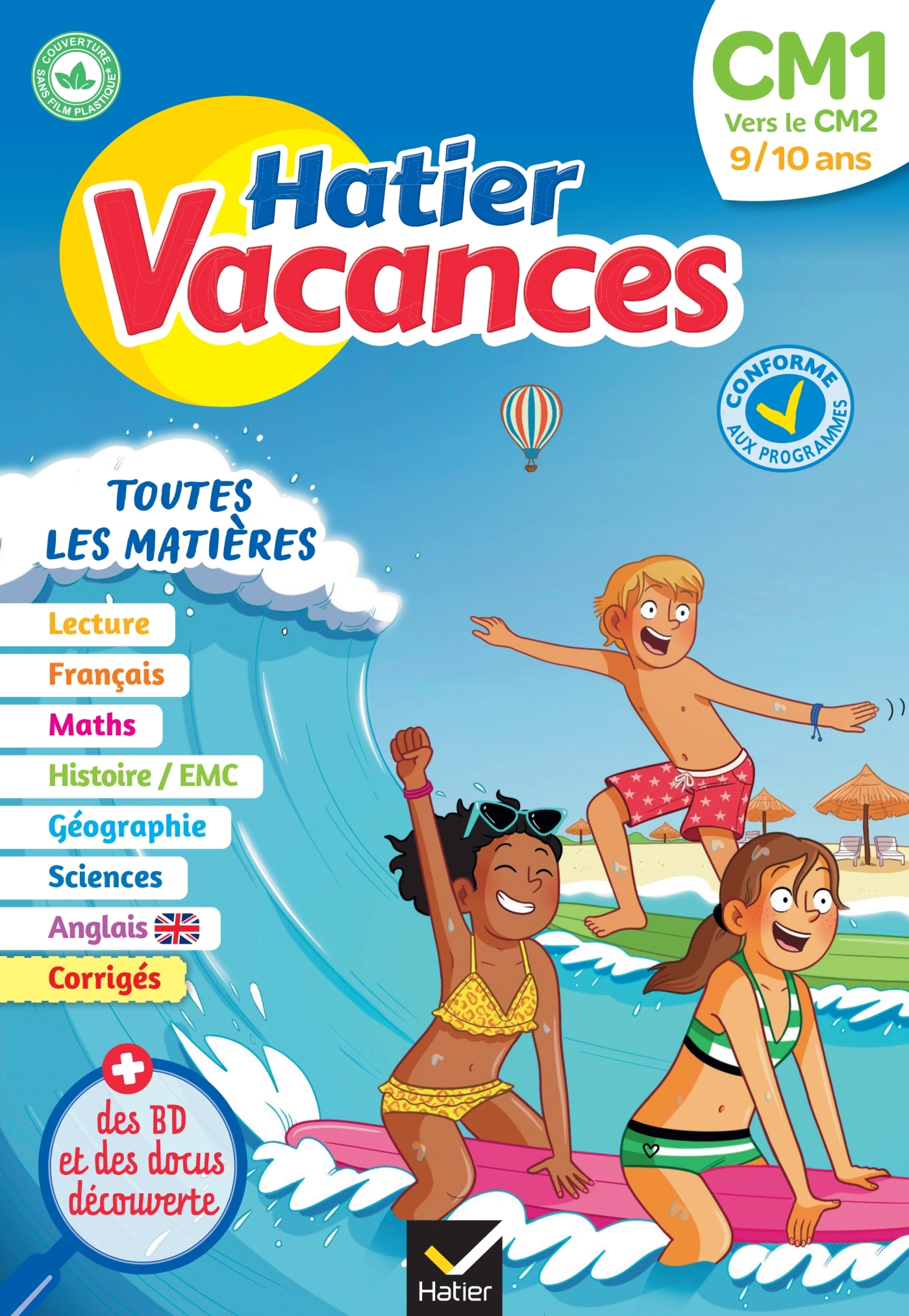 Cahier de vacances - Hatier vacances - Du CM1 vers le CM2 9/10 ans