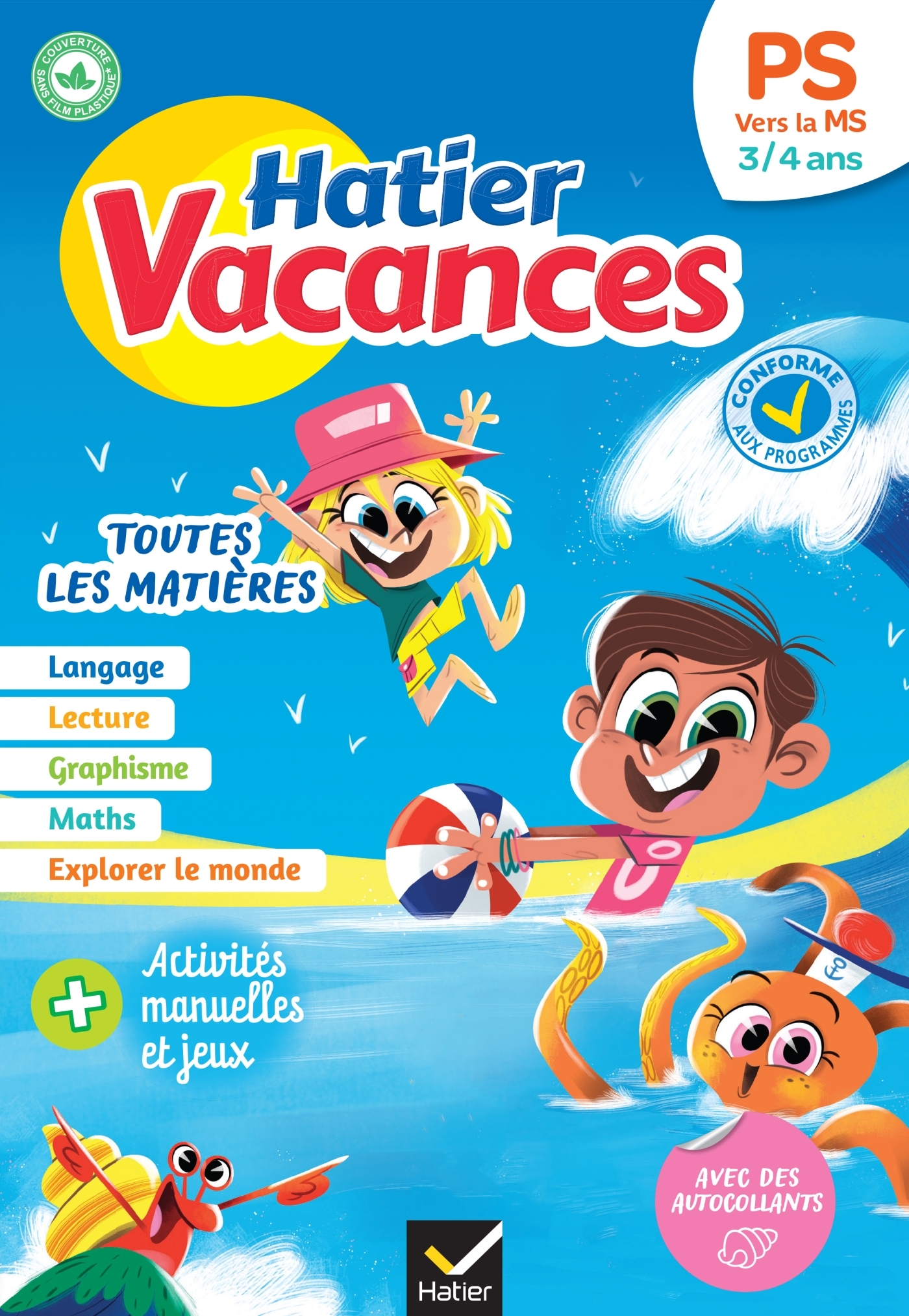 Cahier de vacances - Hatier vacances - De la PS vers la MS 3/4 ans