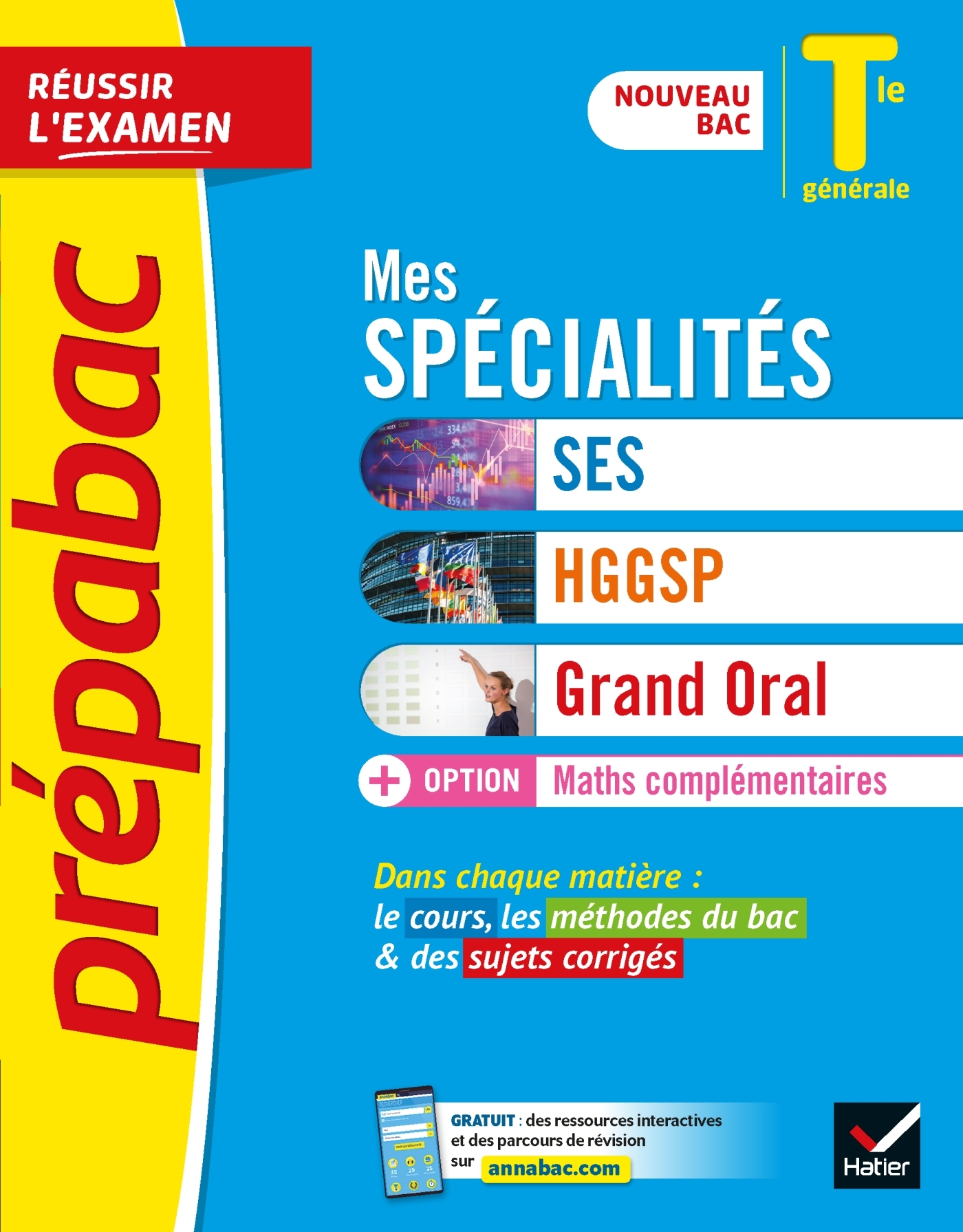 Prépabac Mes spécialités SES, HGGSP, Grand Oral & Maths complémentaires Tle  - Bac 2024