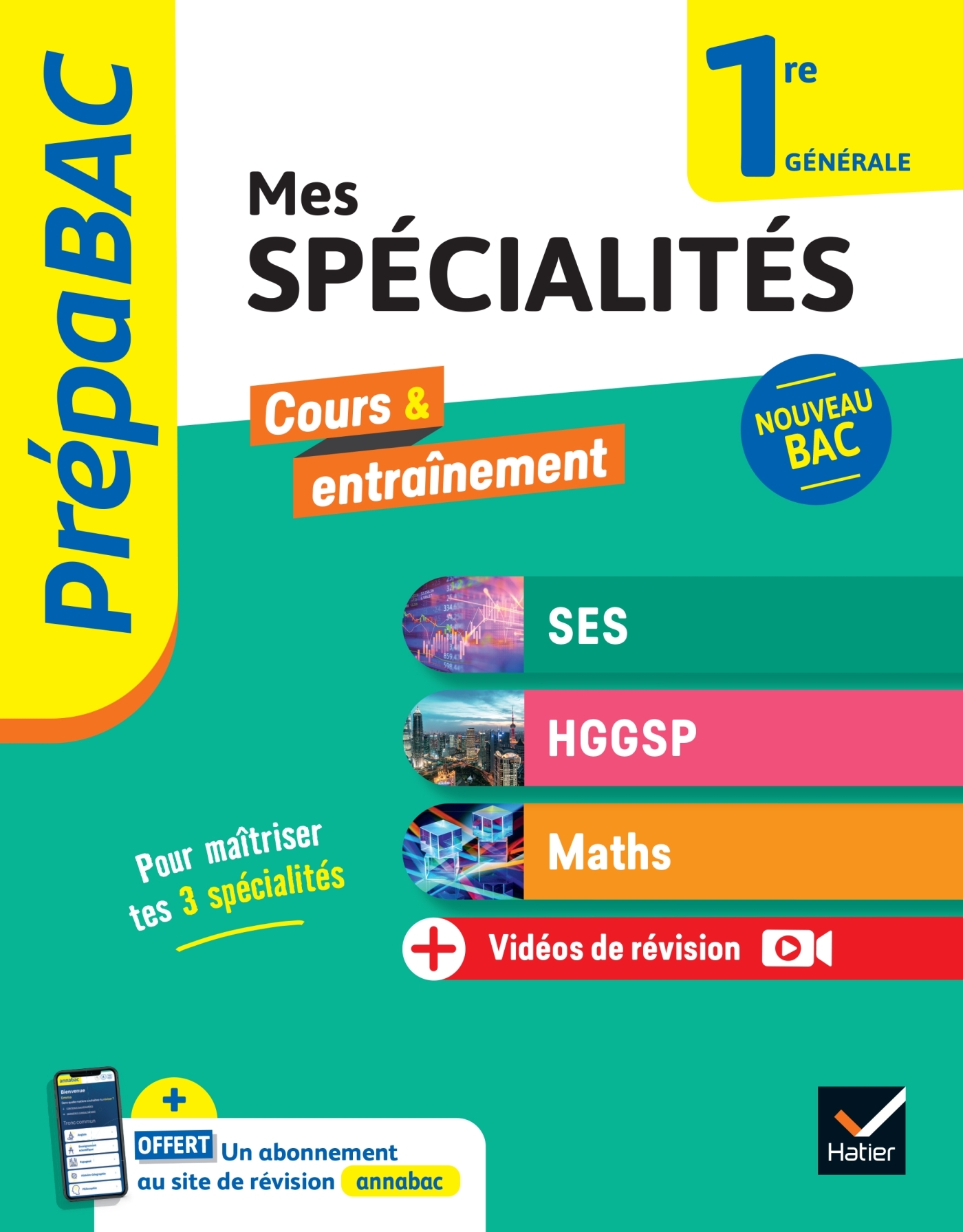 Prépabac - Mes spécialités SES, HGGSP, Maths 1re générale - 2025-2026