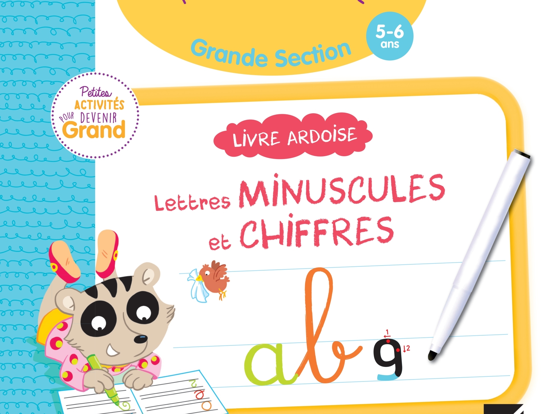 Livre ardoise - Lettres minuscules et chiffres GS