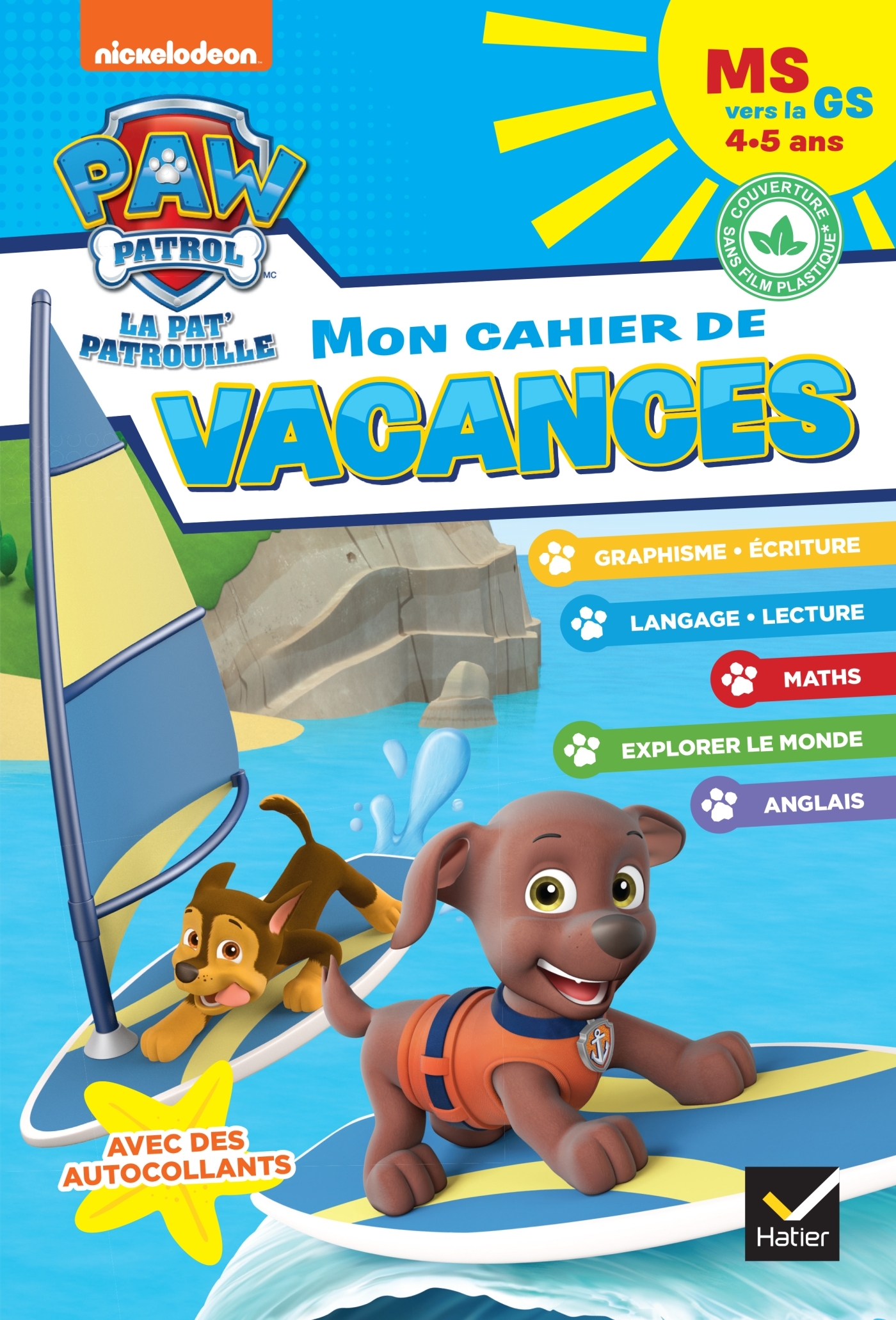 Cahier de vacances - Pat'Patrouille - MS vers la GS 4/5 ans