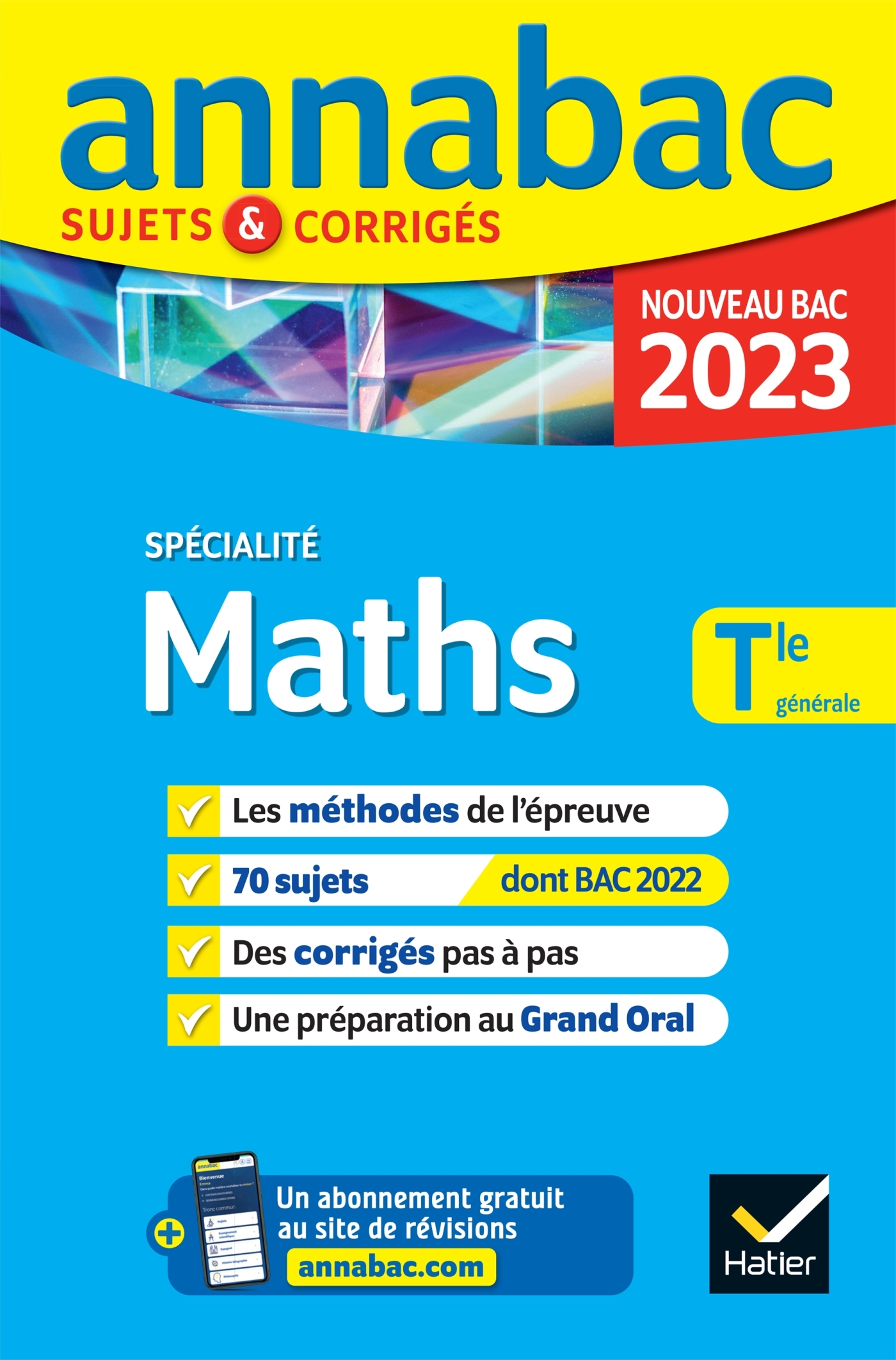 Annales du bac Annabac 2023 Maths Tle générale (spécialité)