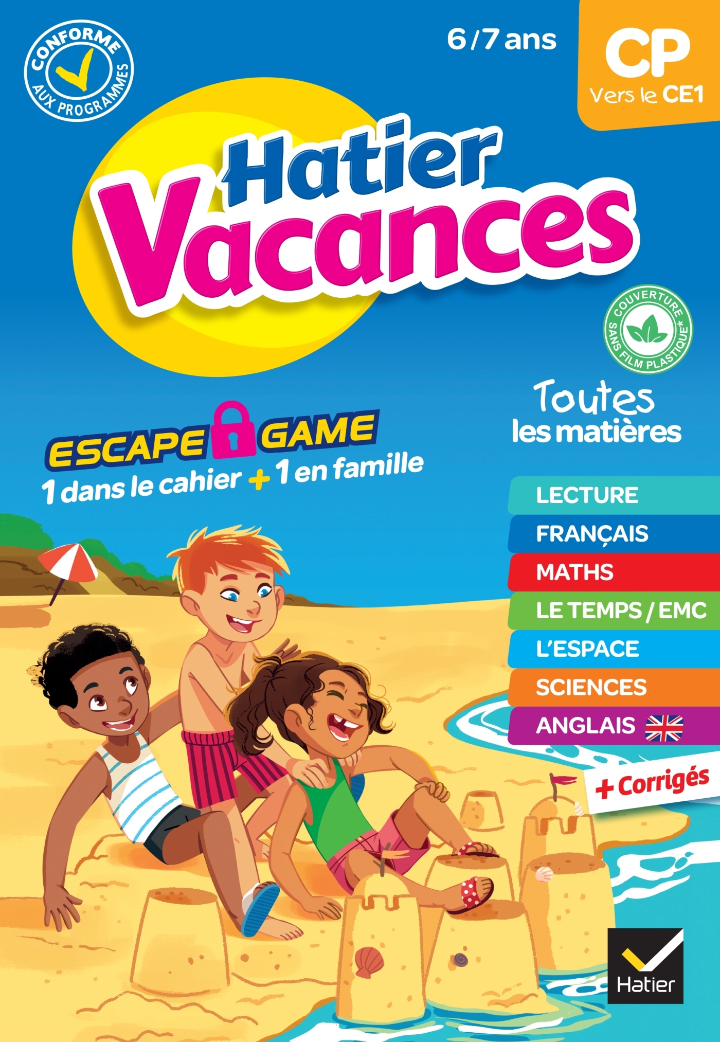 Cahier de vacances 2023 du CP vers le CE1 6/7 ans