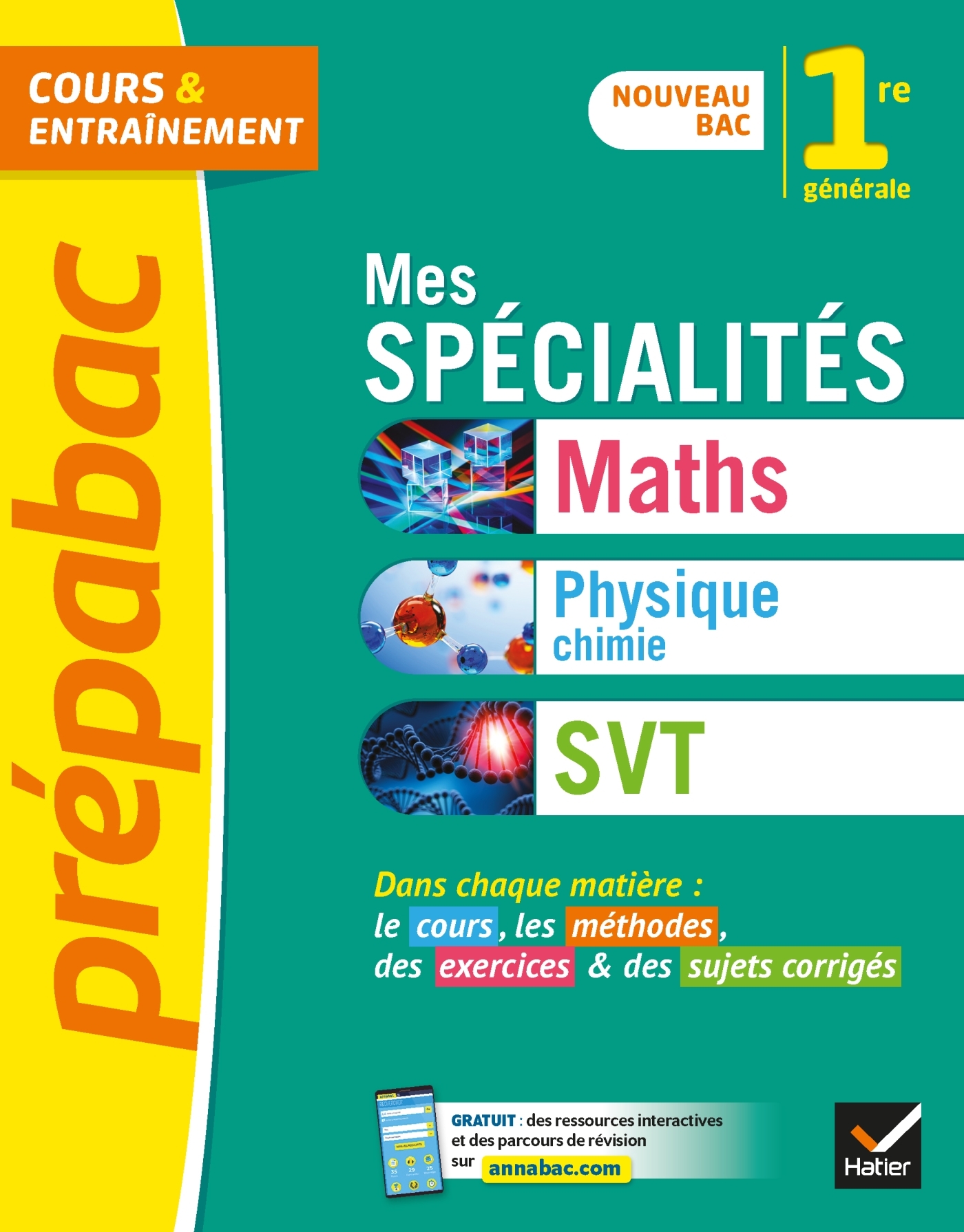 Prépabac Mes spécialités Maths, Physique-chimie, SVT 1re générale