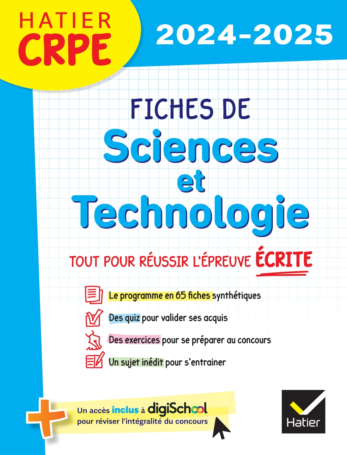 Hatier CRPE - Fiches de Sciences et technologie -  Épreuve écrite d'admissibilité