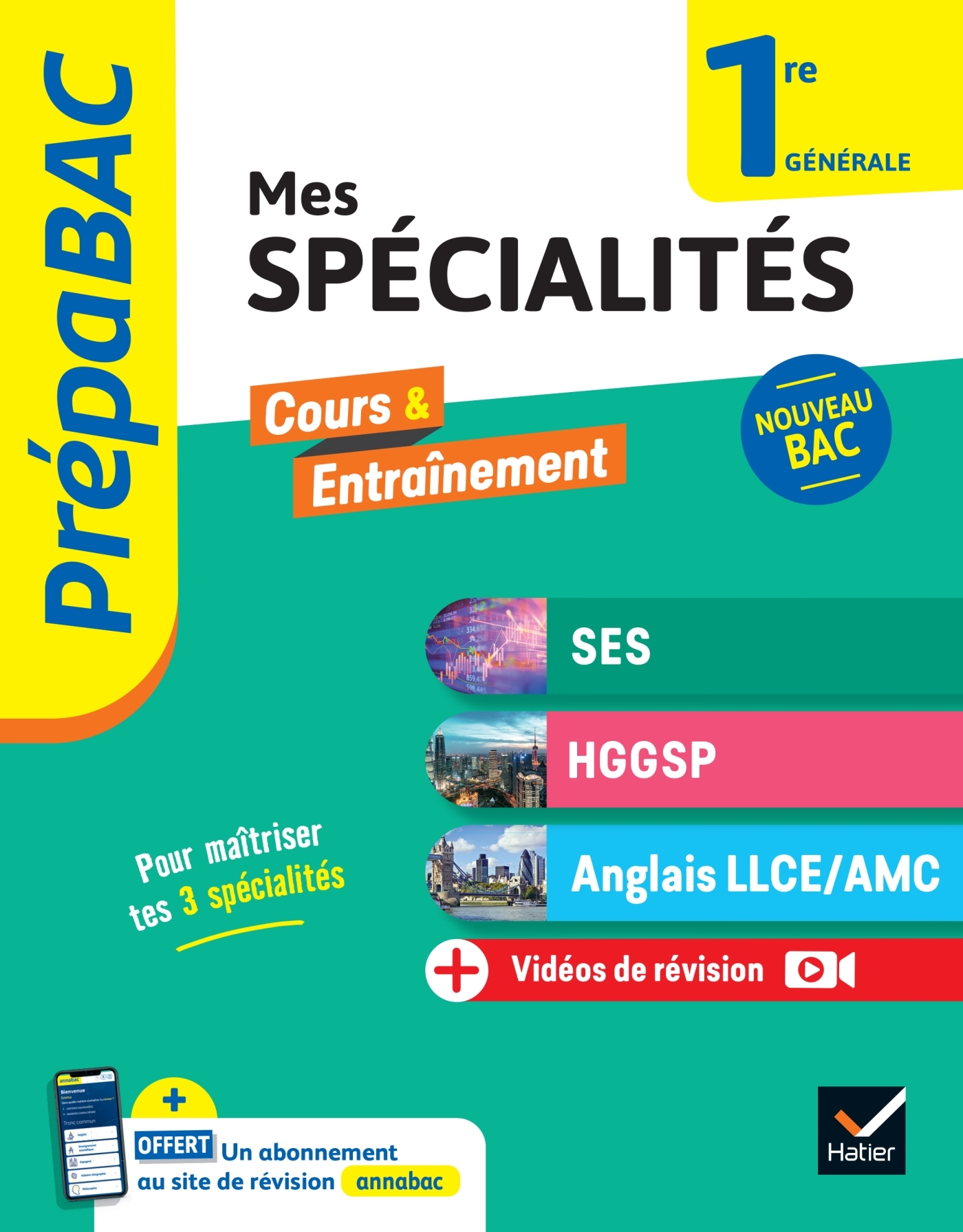 Prépabac - Mes spécialités SES, HGGSP, Anglais LLCE/ AMC 1re générale - 2025-2026