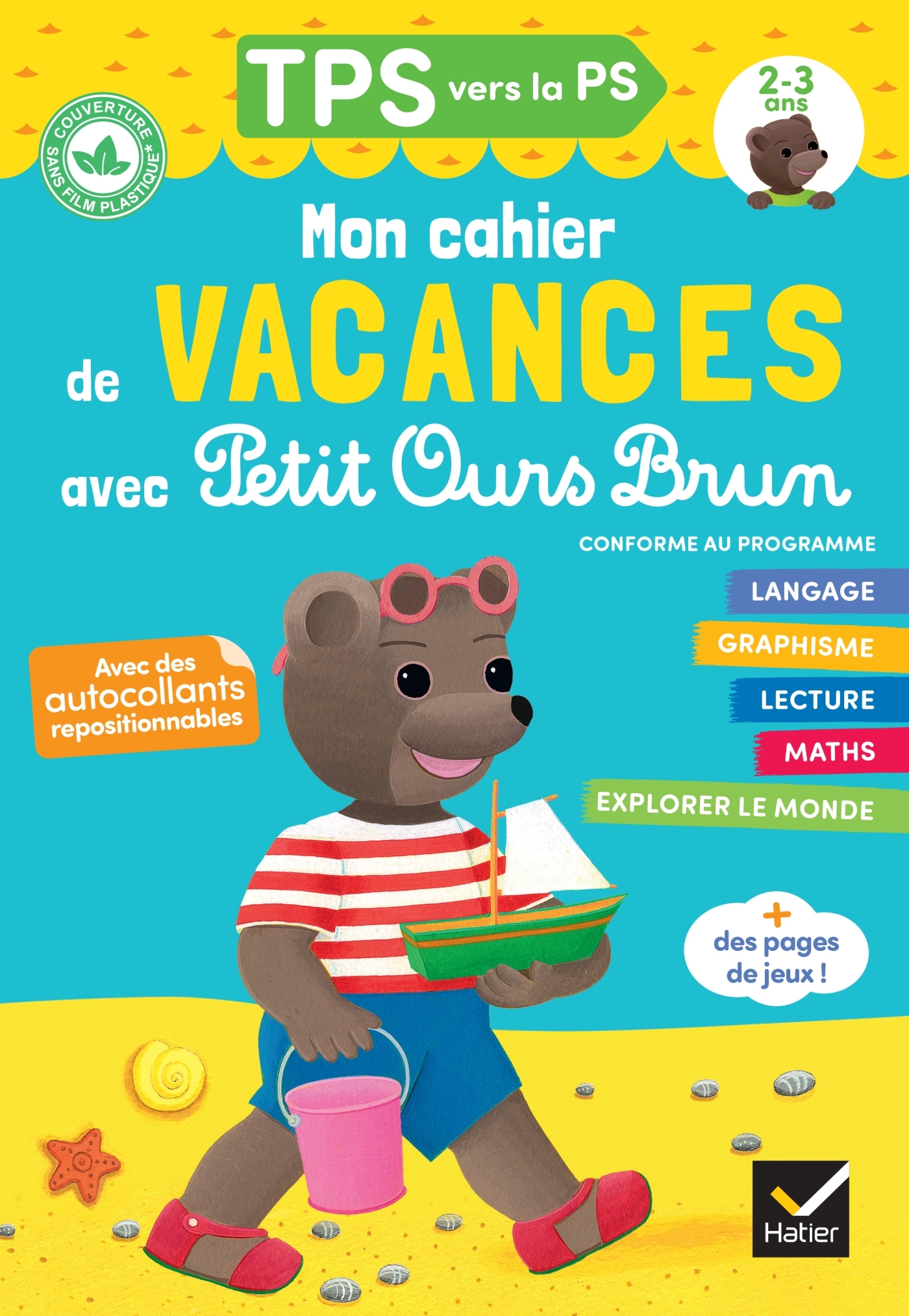 Cahier de vacances Petit Ours Brun 2022 TPS vers PS 2/3 ans