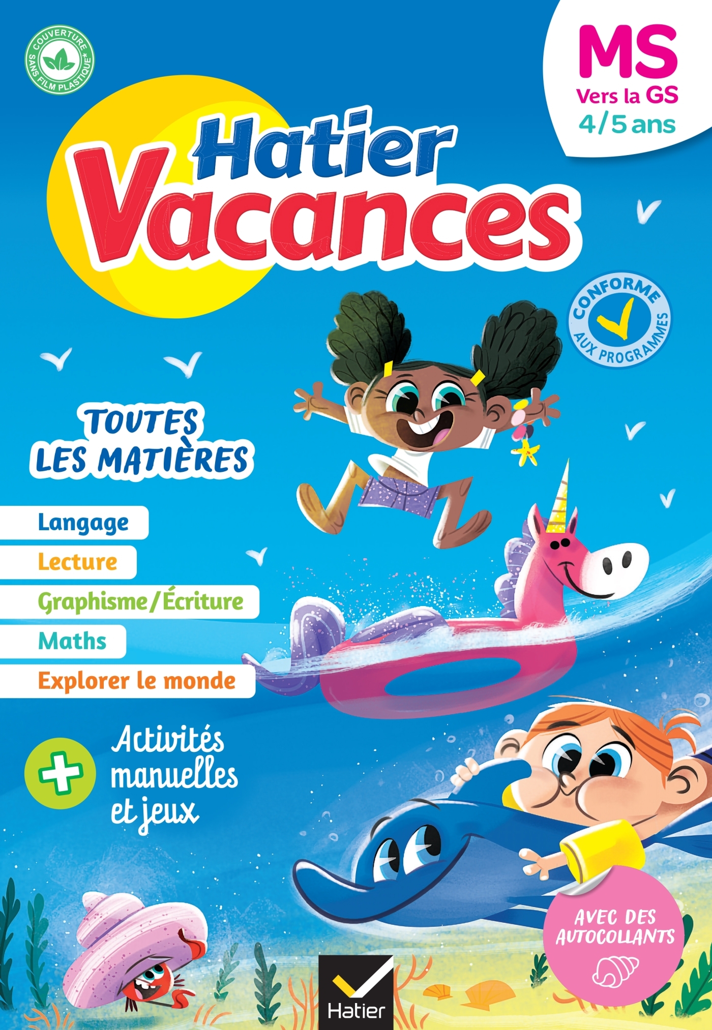 Cahier de vacances - Hatier vacances - De la MS vers la GS 4/5 ans
