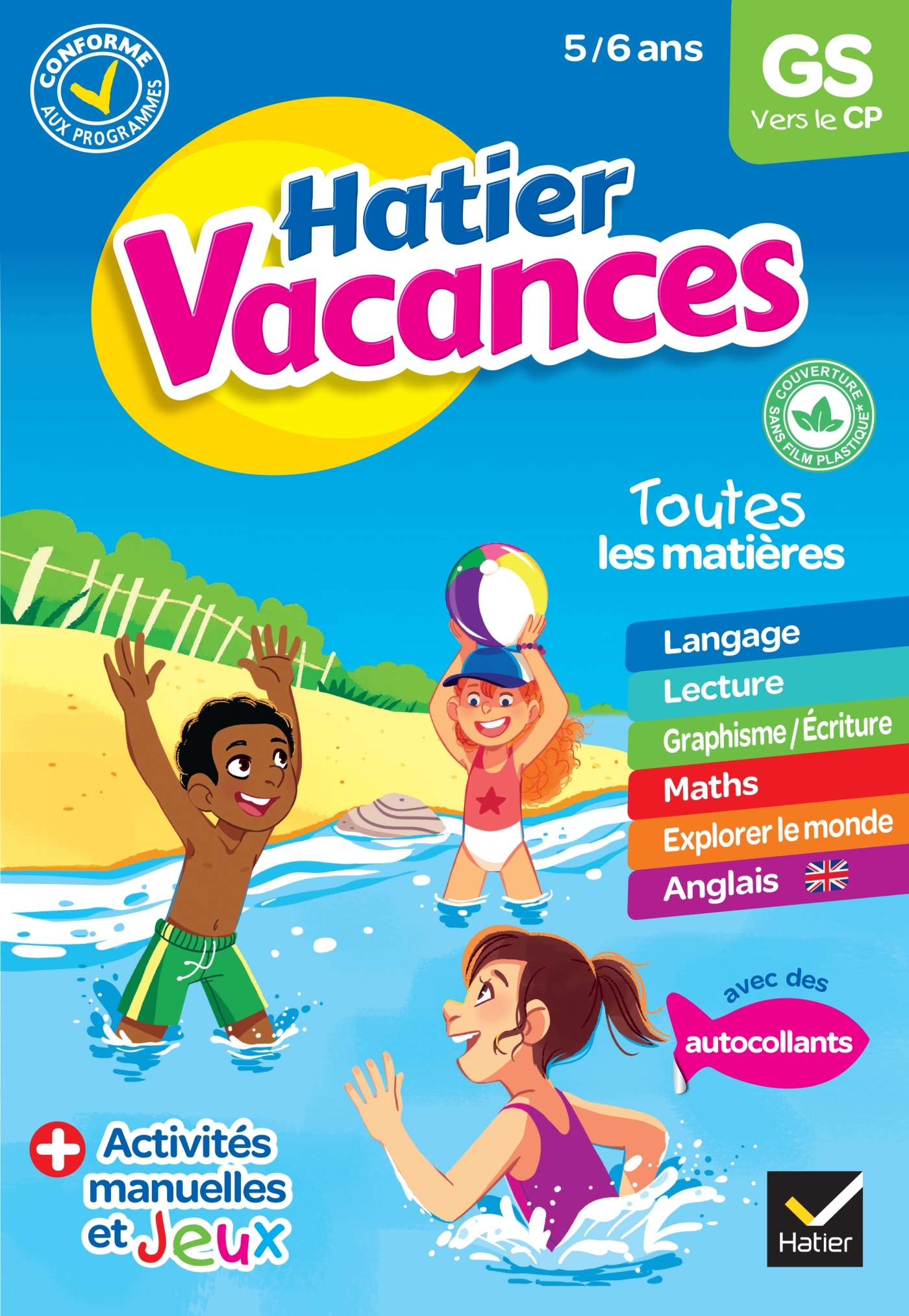 Cahier de vacances 2023 de la Grande section vers le CP 5/6 ans
