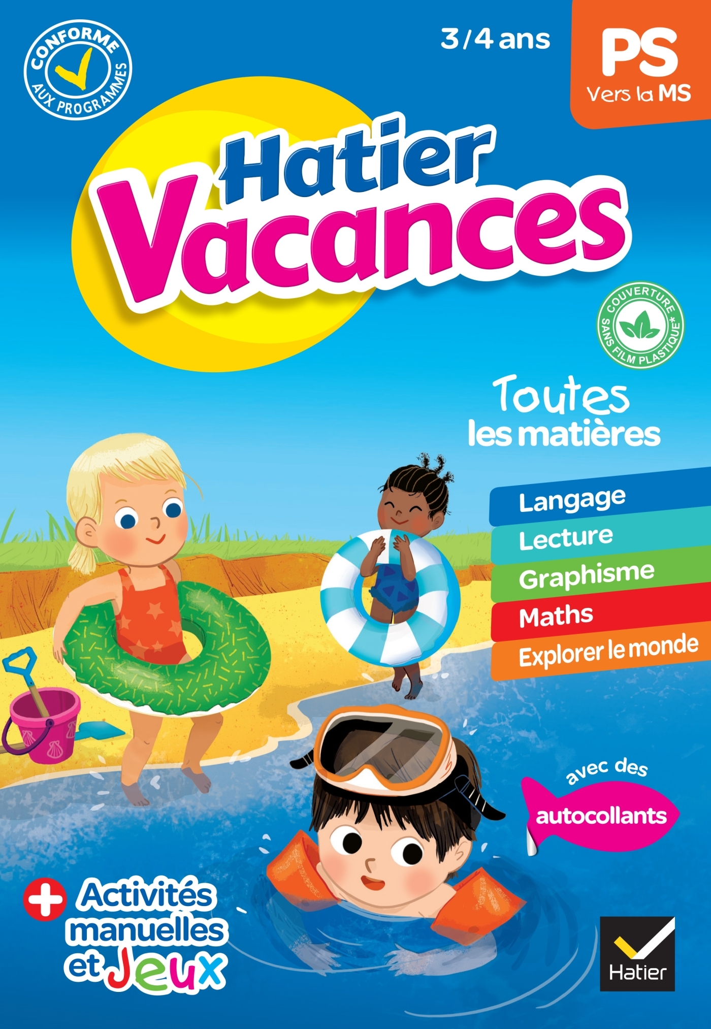 Cahier de vacances 2023 de la Petite section vers la Moyenne section 3/4 ans