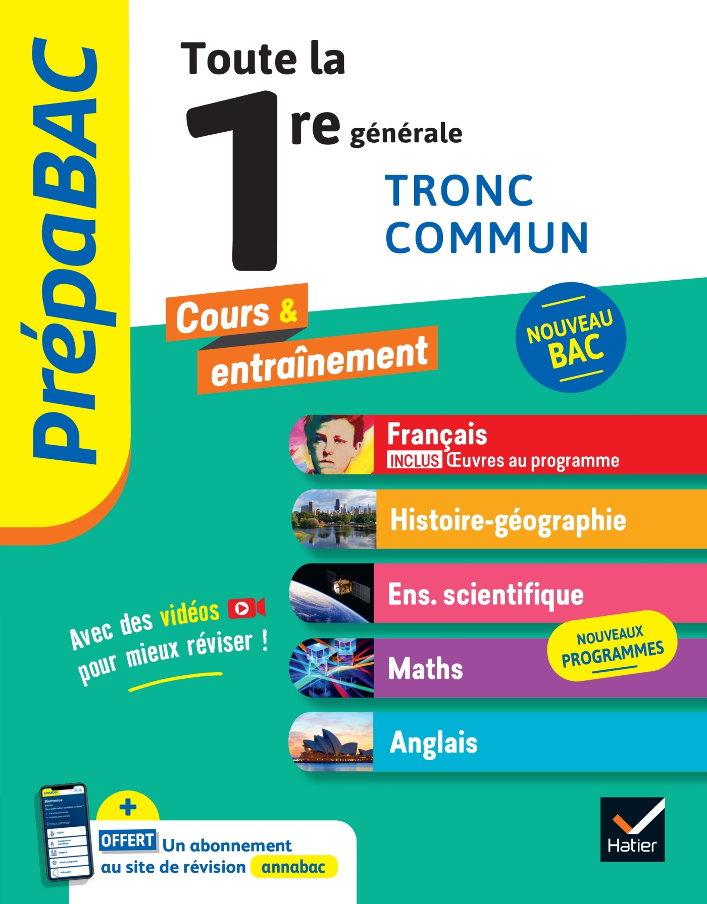 Prépabac - Toute la 1re générale (tronc commun) - Bac 2026 (toutes les matières)