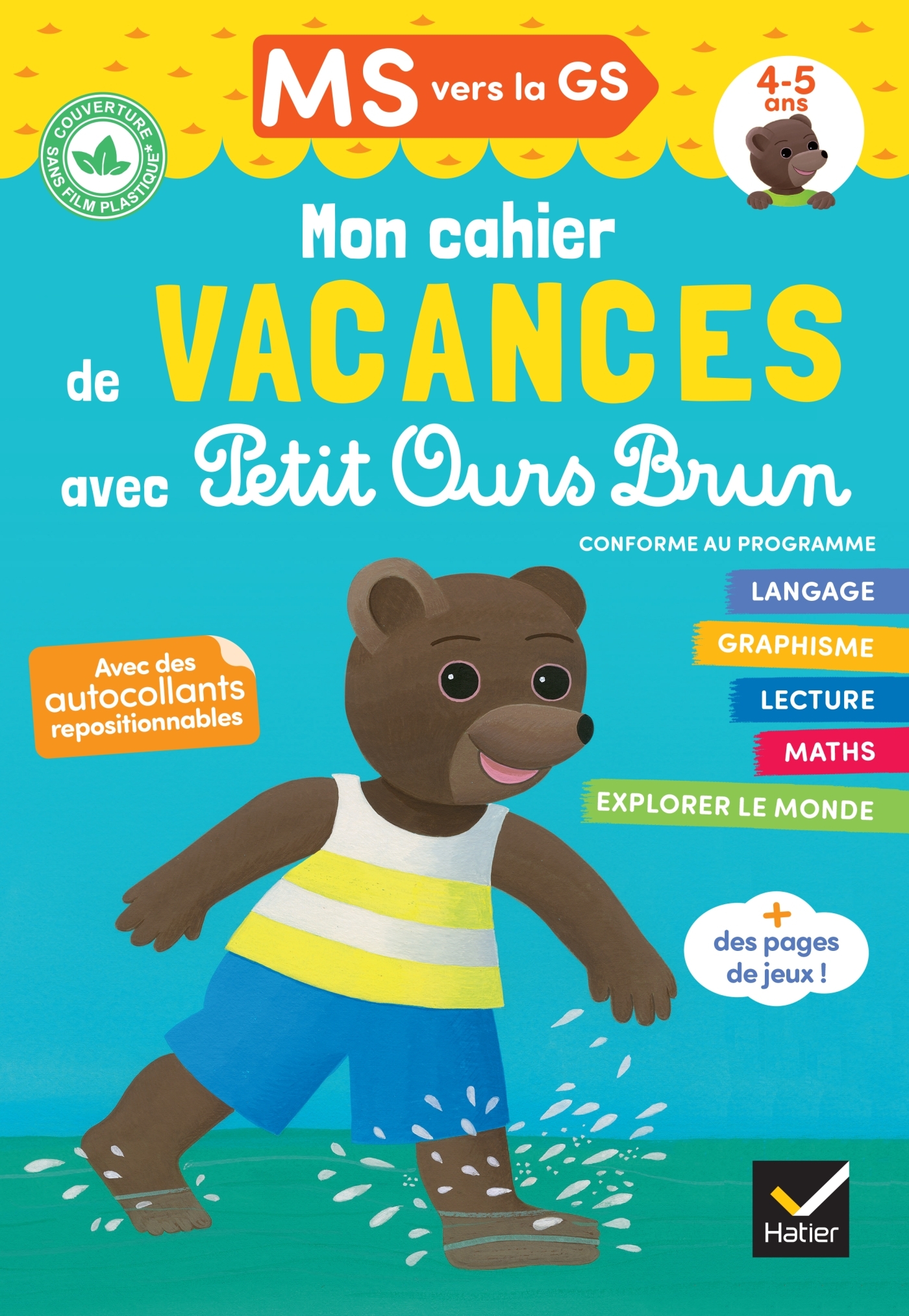 Cahier de vacances Petit Ours Brun 2022 MS vers GS 4/5 ans