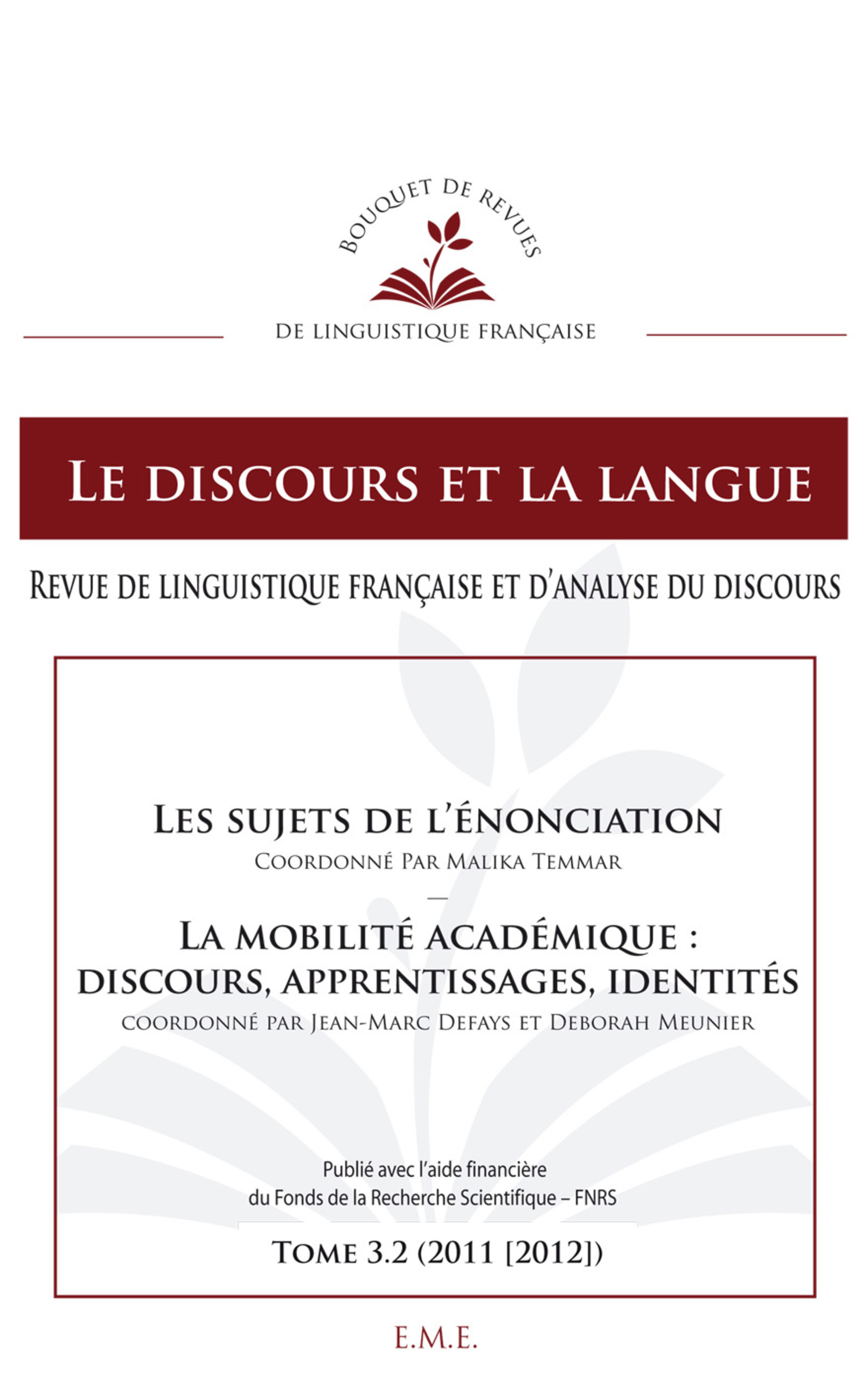 Le discours et la langue