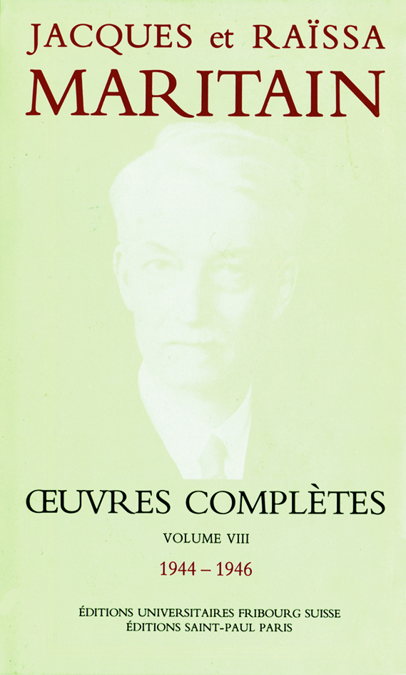 Oeuvres complètes Maritain VIII