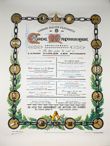 Poster "Code maçonnique"