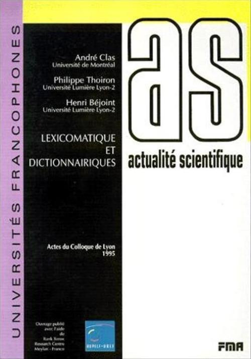 Lexicommatique et dictionnairiques