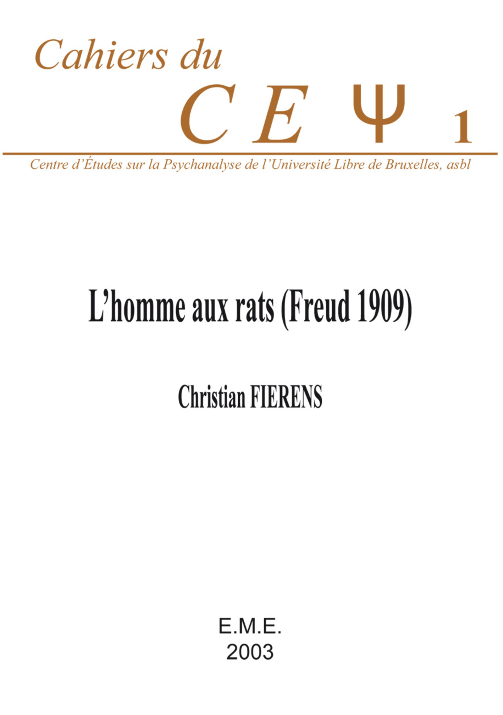 L'homme aux rats (Freud 1909)