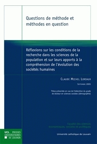 REFLEXION SUR LES CONDITIONS DE LA RECHERCHE DANS LES SCIENCES DE LA POPULATION ET SUR LEURS APPORTS