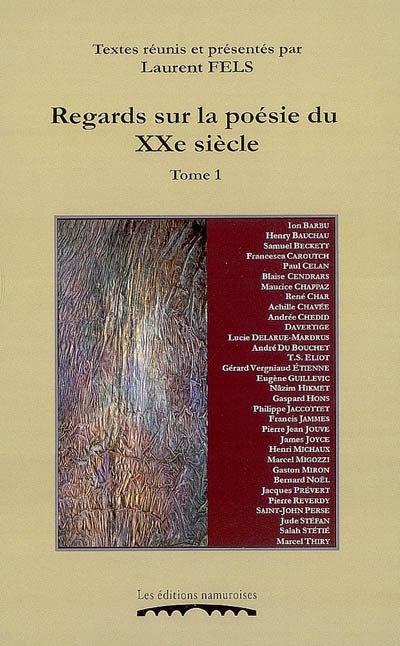 REGARDS SUR LA POESIE DU XXE SIECLE, VOL. 1