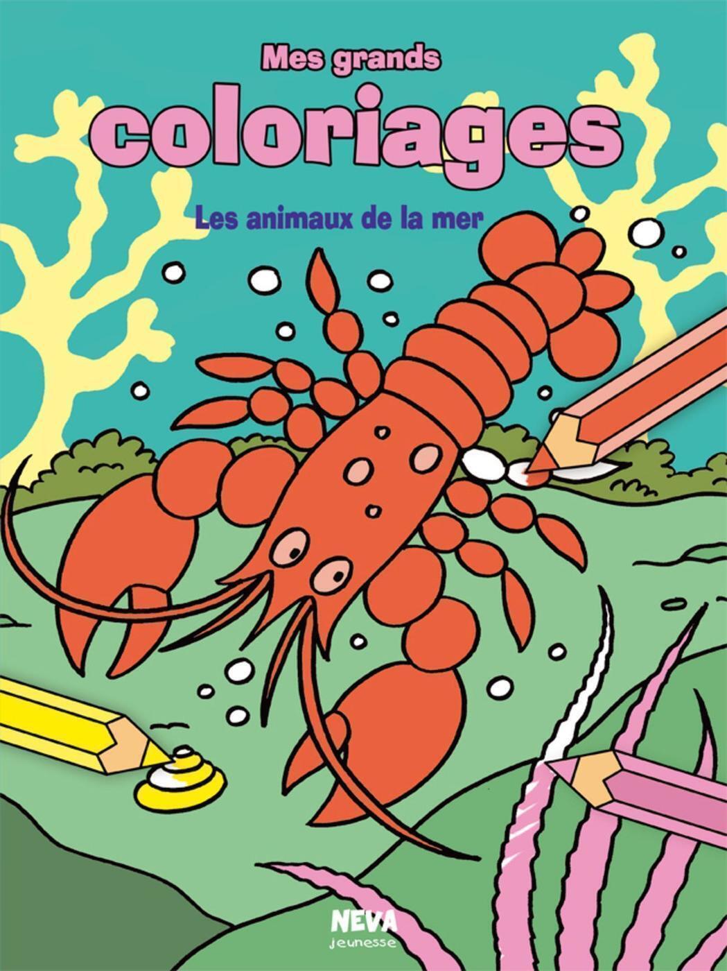 Mes grands coloriages - Les animaux de la mer