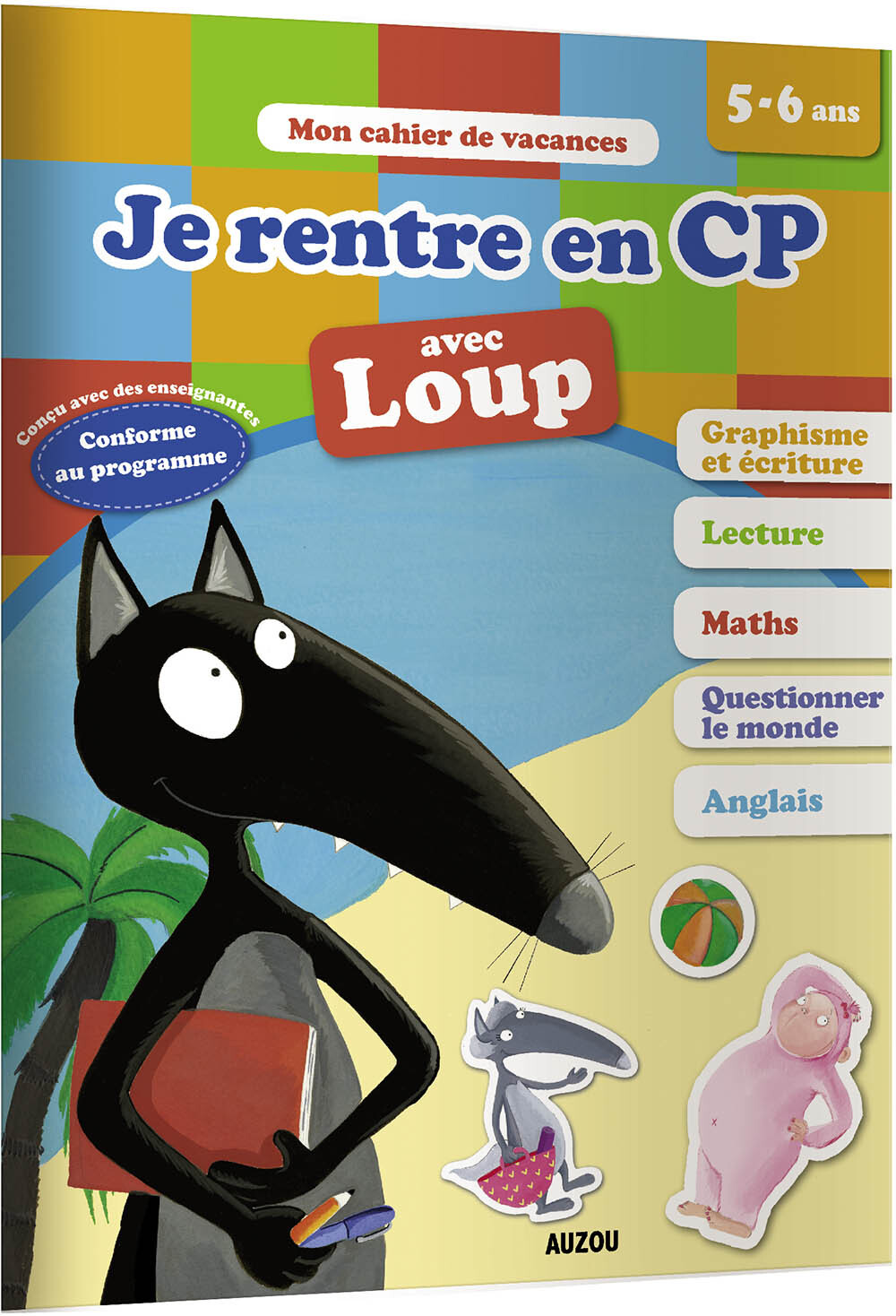 Je rentre en CP avec loup ned - mon cahier de vacances