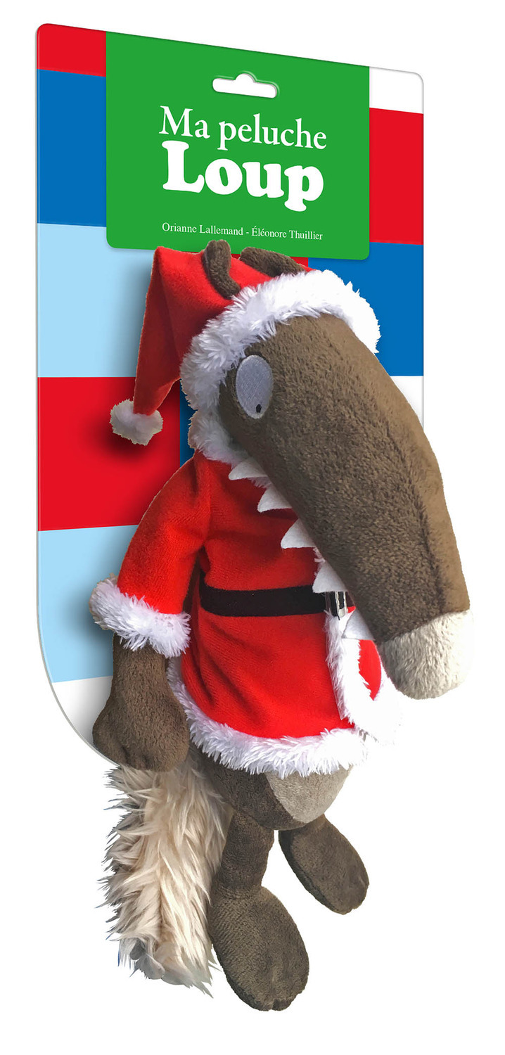 Ma peluche loup habillée - Noël