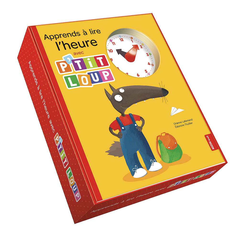 COFFRET APPRENDS À LIRE L'HEURE AVEC P'TIT LOUP + HORLOGE