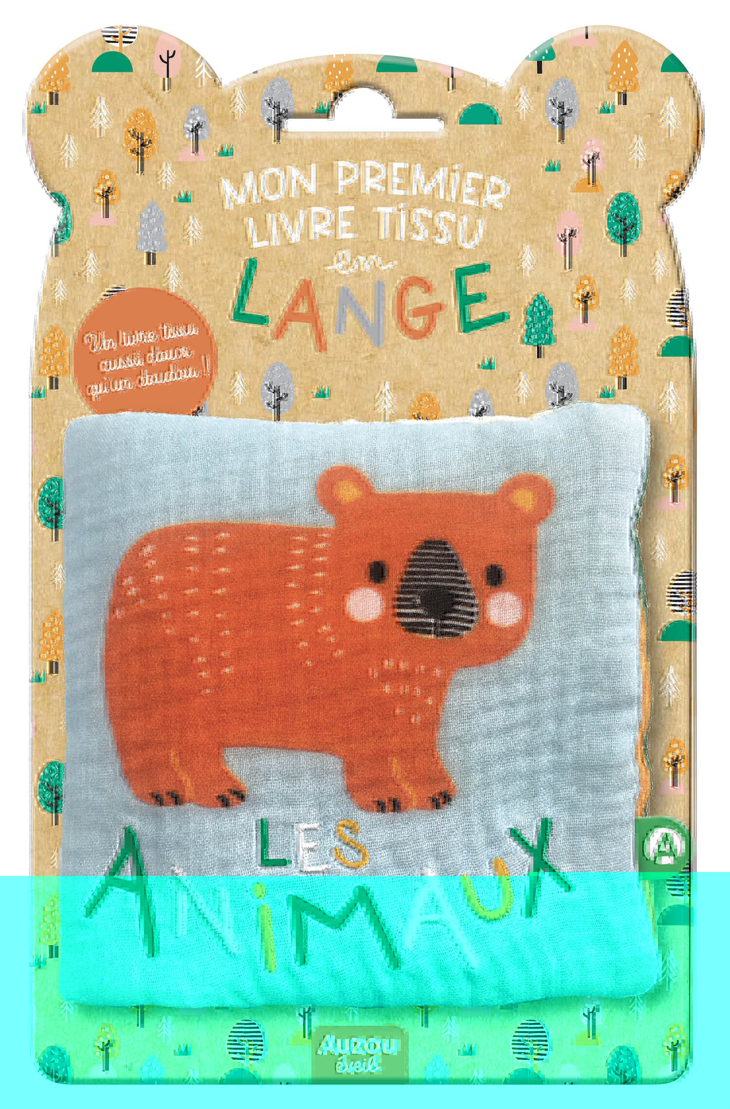 Mon premier livre tissu en lange - Les animaux