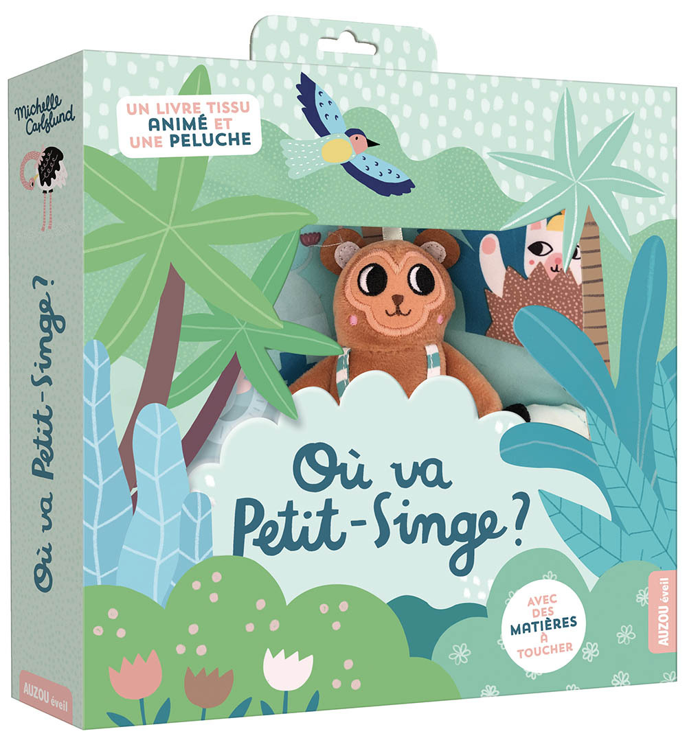 Ou va Petit-singe ? - Livre tissu
