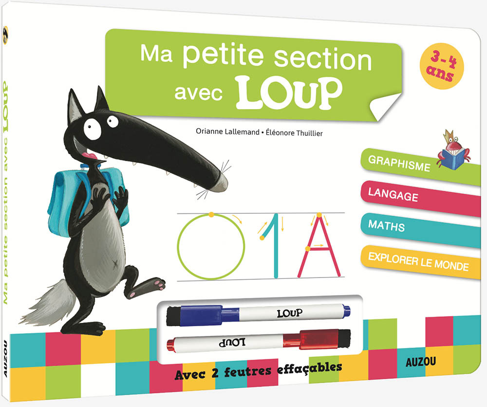 Mon livre ardoise Loup - Ma petite section avec Loup