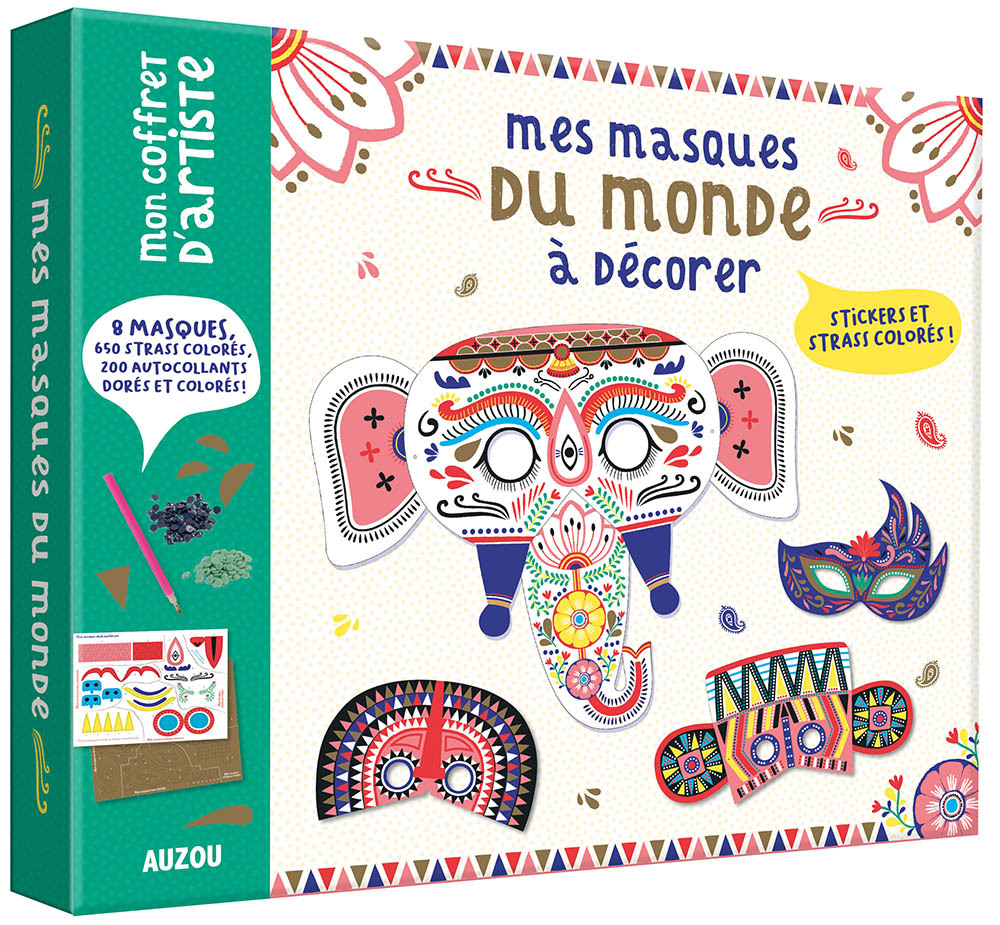 Mon coffret d'artiste - Mes masques du monde à décorer