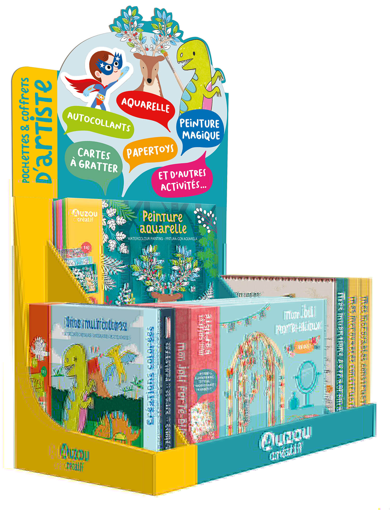 PLV PLEINE DE TABLE - POCHETTES + COFFRETS D'ARTISTE - 20 VOL