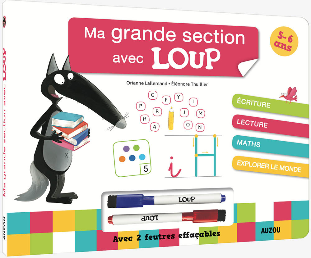 Mon livre ardoise Loup - Ma grande section avec Loup
