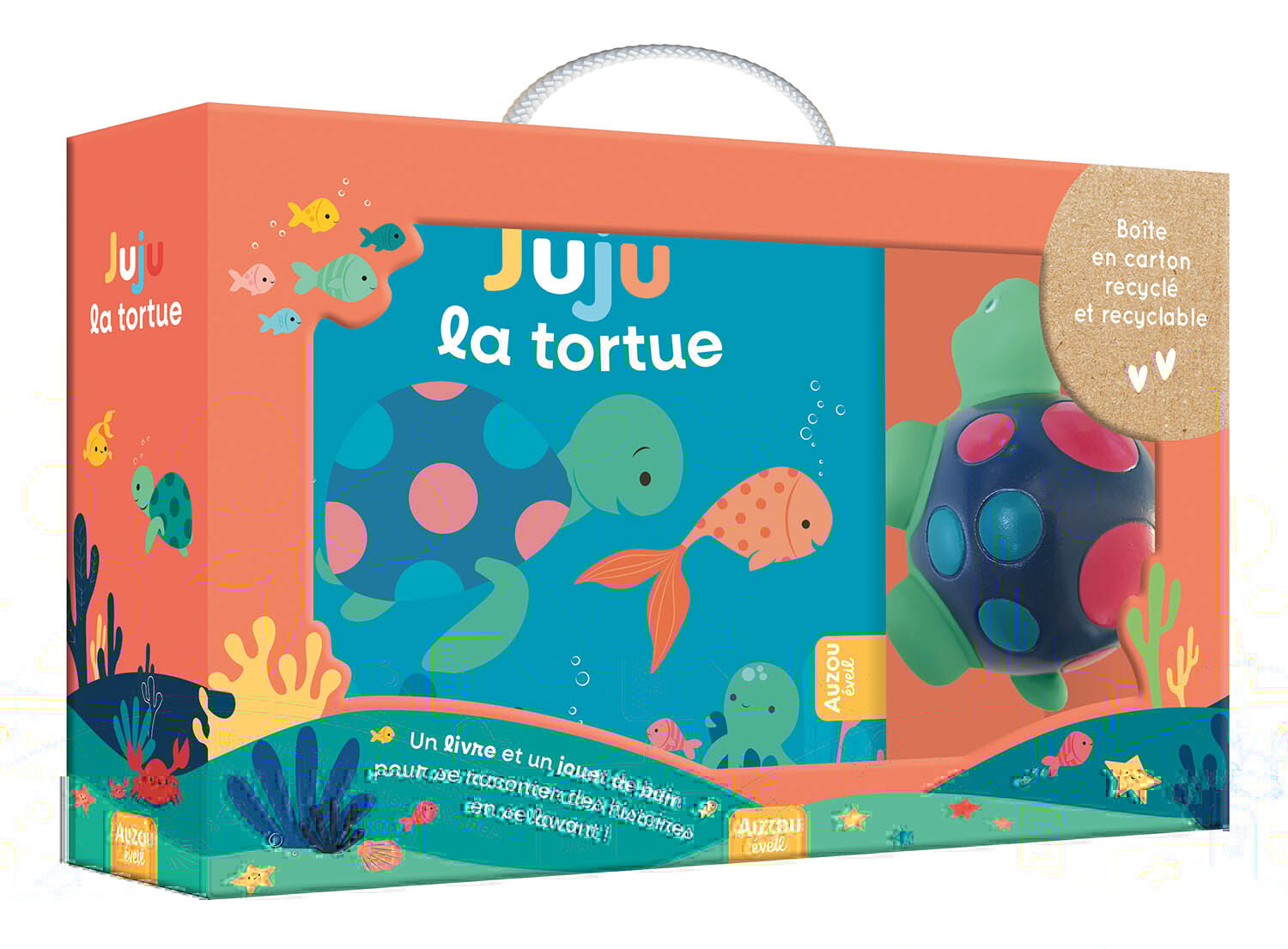 Mon premier livre de bain - Juju la tortue (valisette carton)