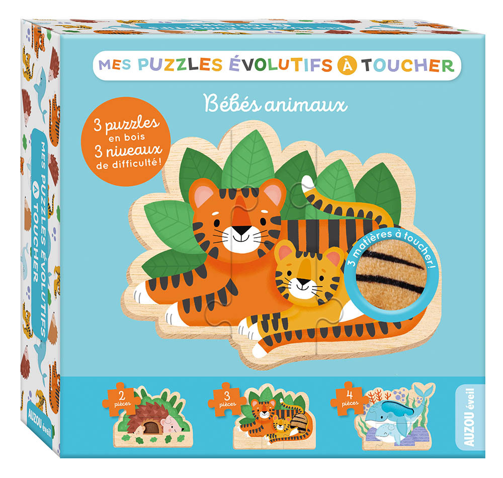 Bébés animaux - Mes puzzles évolutifs à toucher