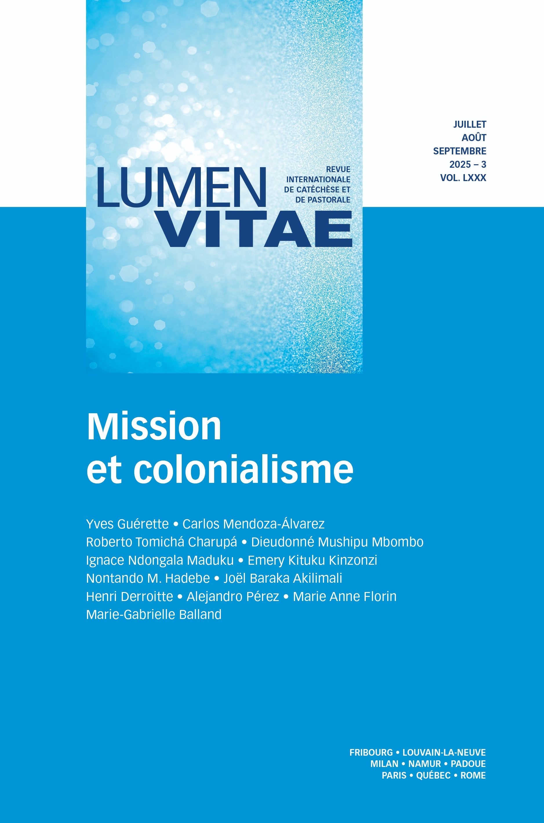 Mission et Colonianisme lumen vitae 2025 3 