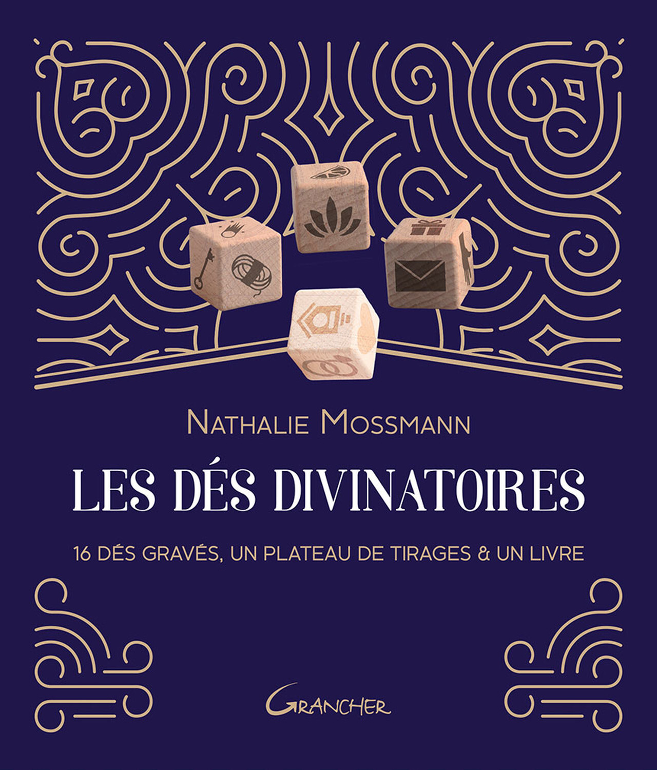 Les Dés divinatoires - 16 dés gravés, un plateau de tirages & un livre - Coffret