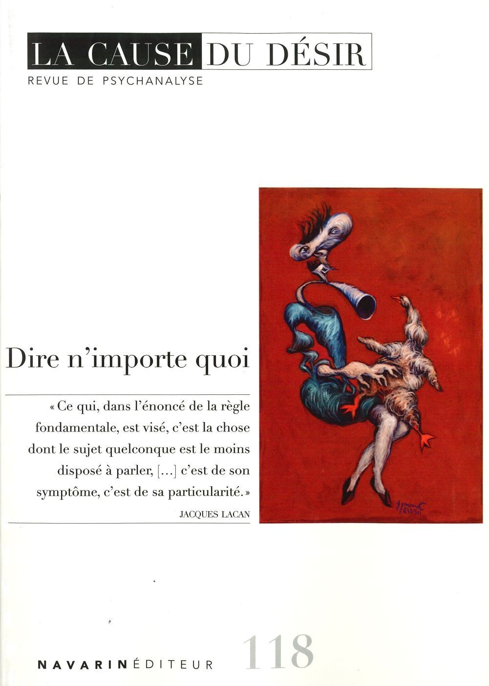 La Cause du désir n°118 : Dire n'importe quoi - Janvier 2025