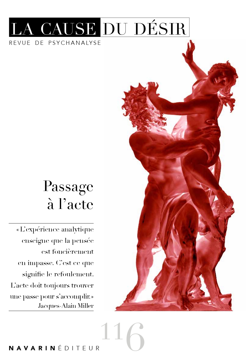 La Cause du désir n°116 : Passage à l'acte - Avril 2024