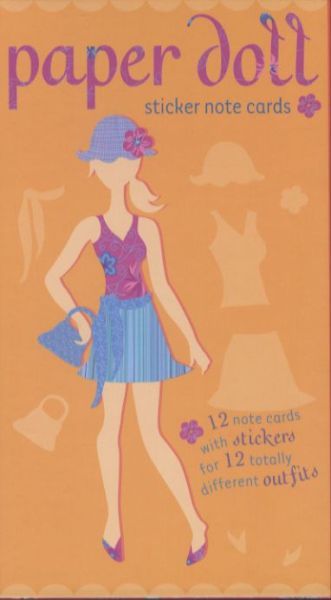 Paper Doll Sticker Note Cards
