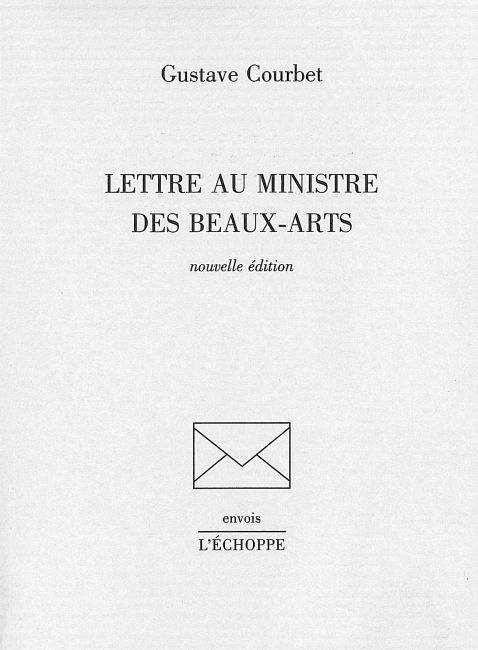 Lettre au Ministre des Beaux-Arts