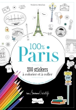 200 stickers à colorier-100 % Paris