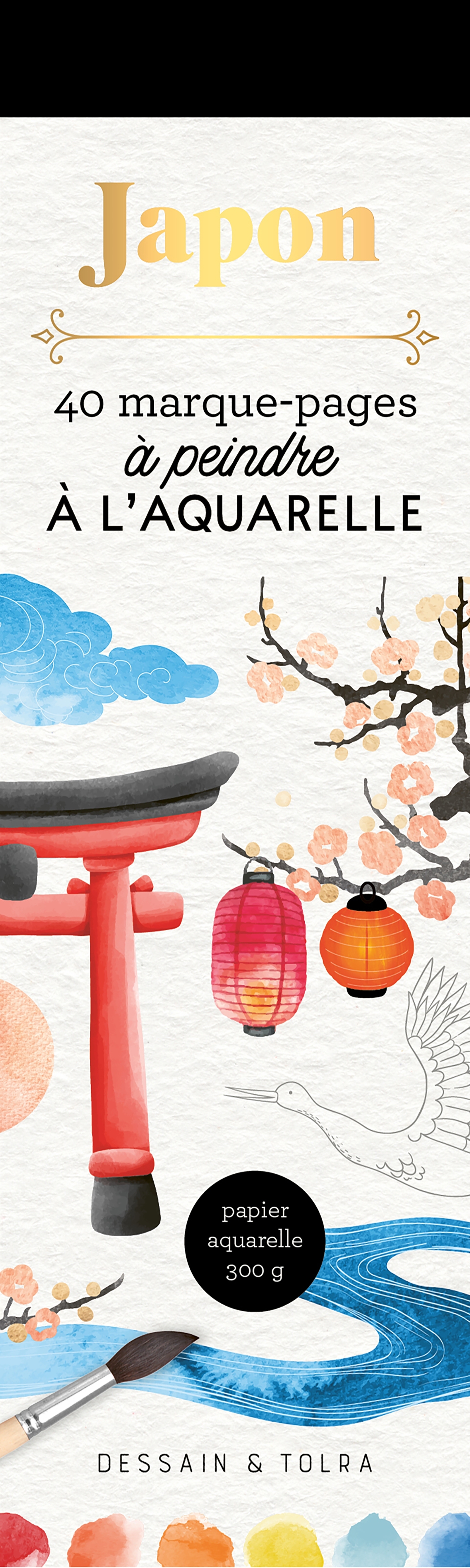 Japon - 40 marque-pages à peindre à l'aquarelle