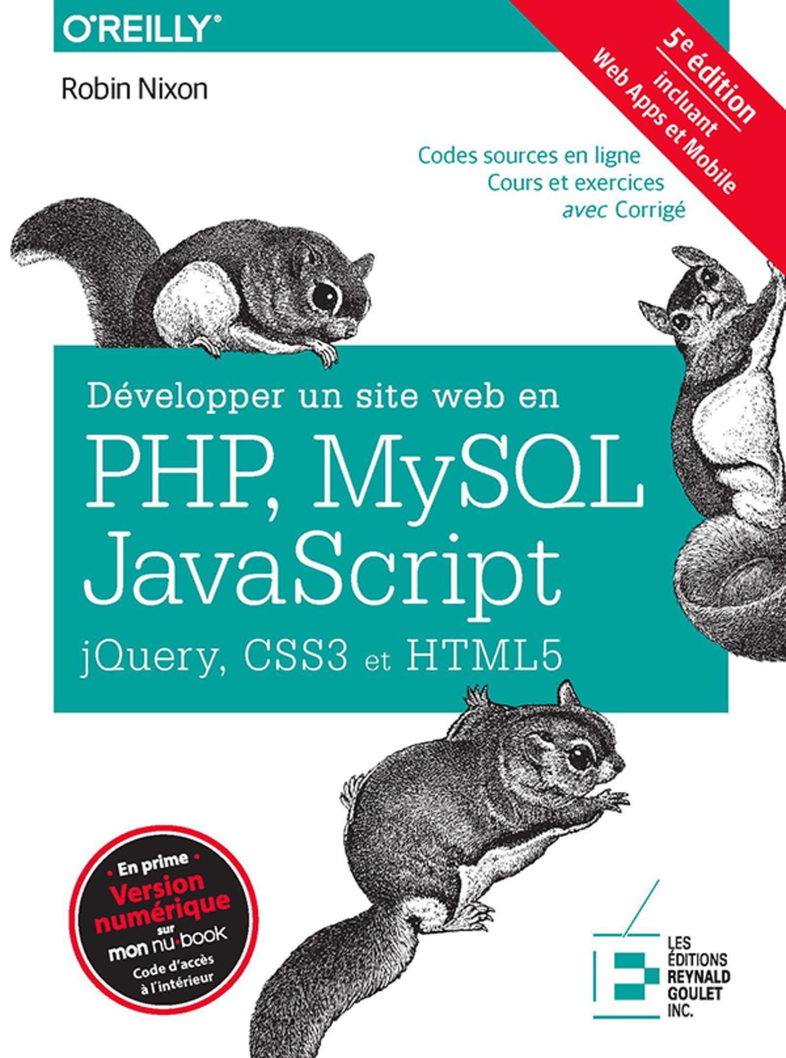 Développer un site web en Php, Mysql et Javascript, Jquery, CSS3 et HTML5