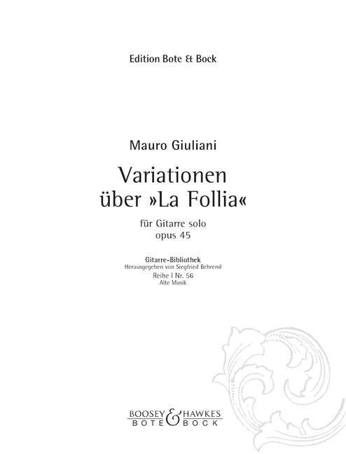Variations about "La Follia"